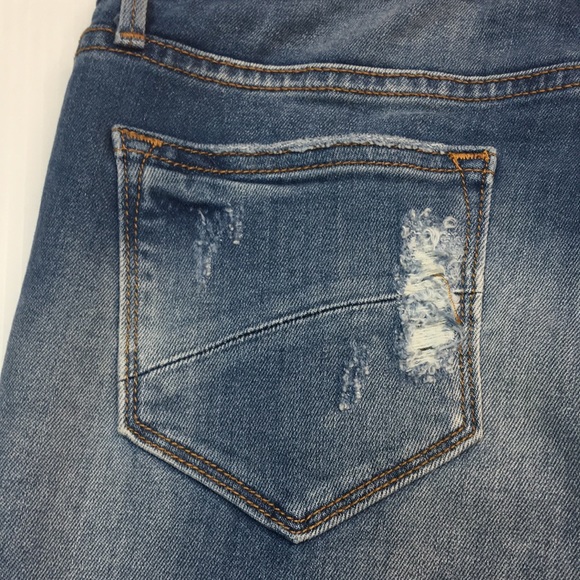 Driftwood Jackie High Rise Lace Patchwork Distressed Jeans. Sz 28 - Picture 4 of 11